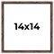 14x14 Thin Bamboo Picture Frame with UV-Resistant Acrylic & Acid Free Backing, Available in 2 Finishes - Gold and Brown